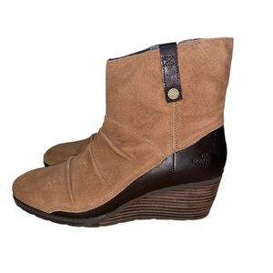 The North Face Bridgeton Wedge Ankle Boots Women’s Size 10 EUR 41 Brown Leather.